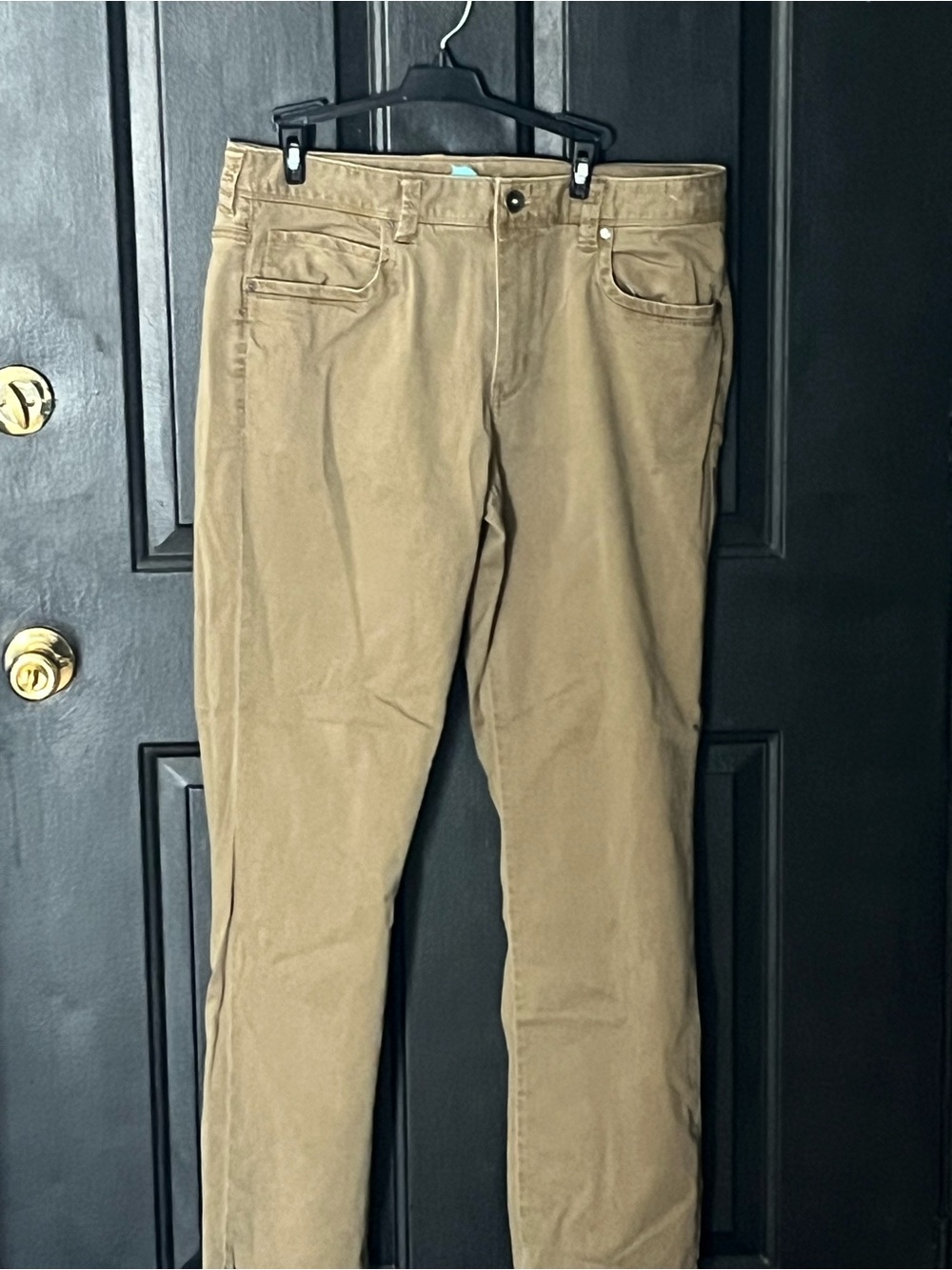 Tommy Bahama Tan Pants with Navy Blue Trim and Lining